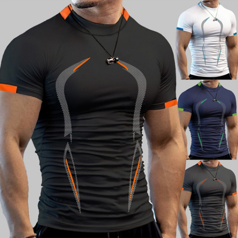T Shirt Dry Fit - Camisas de compressão elegantes para treino