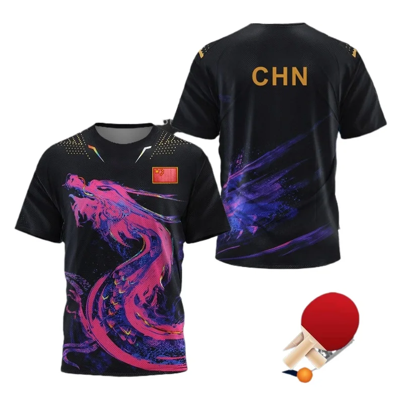 Badminton Asia - Camiseta Gráfica de Tênis de Mesa